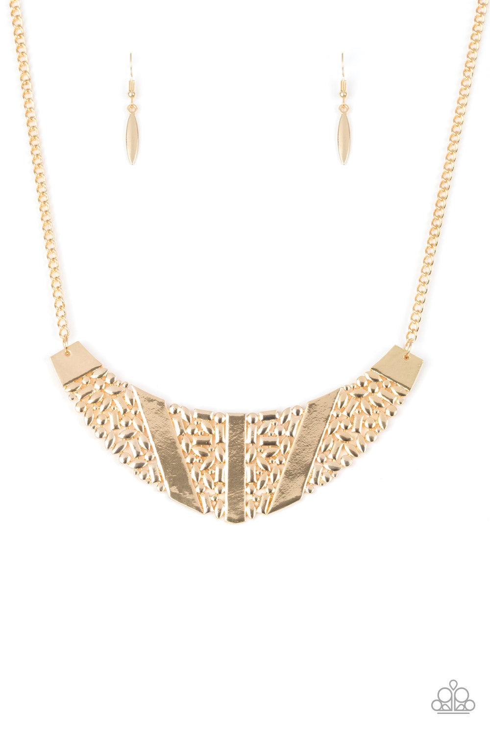 Terra Trailbreaker - gold - Paparazzi necklace