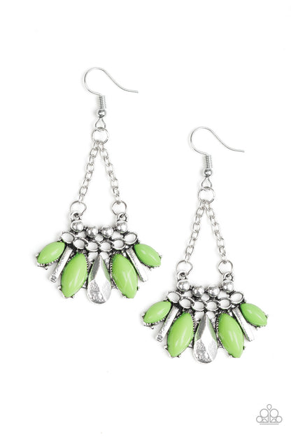 Terra Tribe - green - Paparazzi earrings