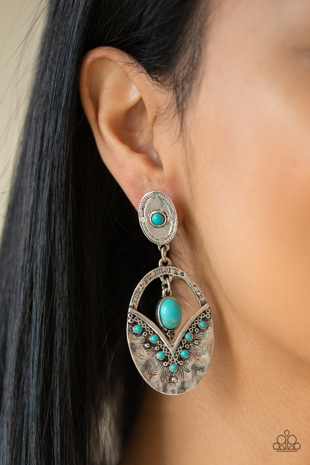 Terra Tribute - blue - Paparazzi earrings
