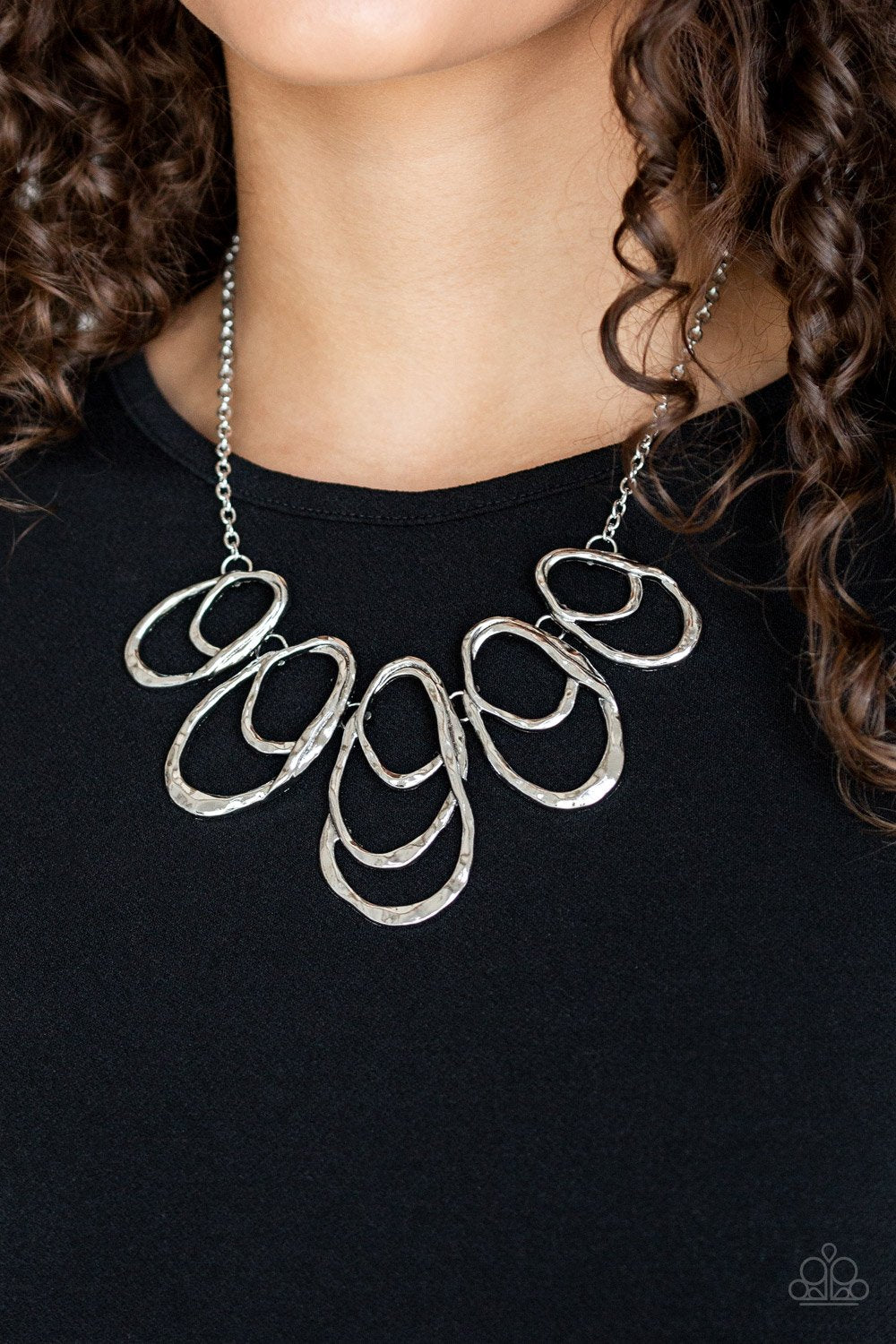 Terra Storm-silver-Paparazzi necklace