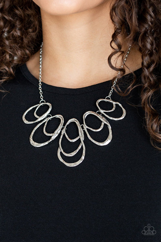 Terra Storm-silver-Paparazzi necklace