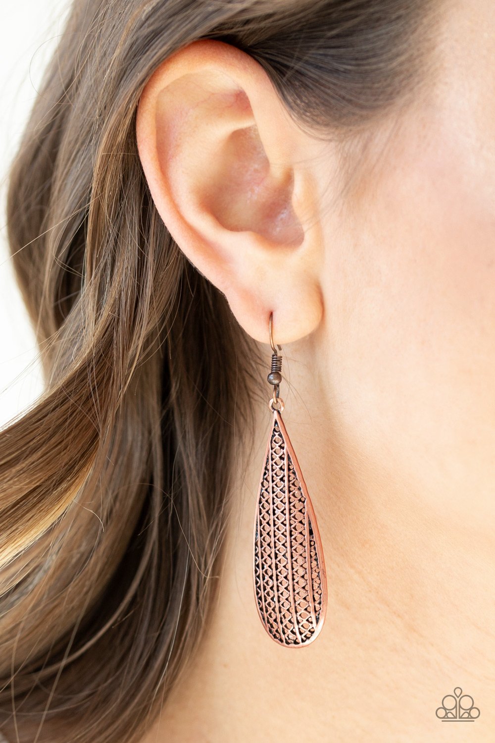 Terra Tears-copper-Paparazzi earrings