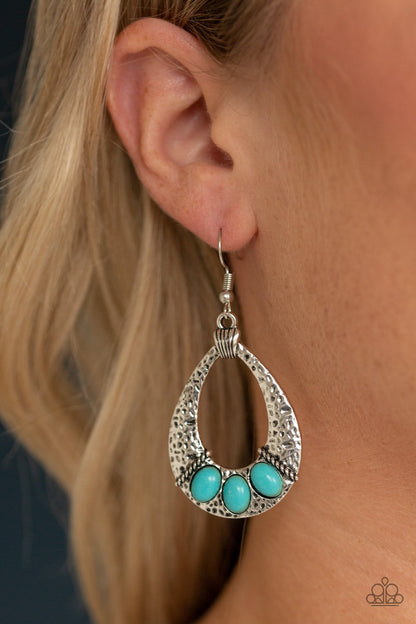 Terra Terrific-blue-Paparazzi earrings