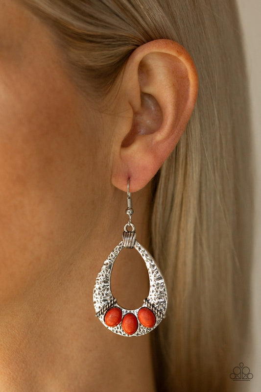 Terra Terrific - orange - Paparazzi earrings