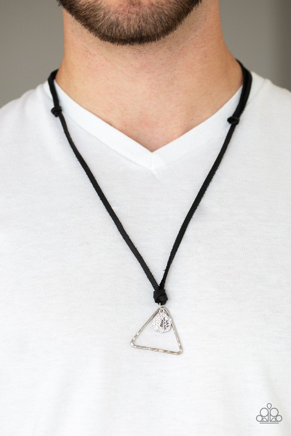 Terra Traverse-black-Paparazzi Mens necklace