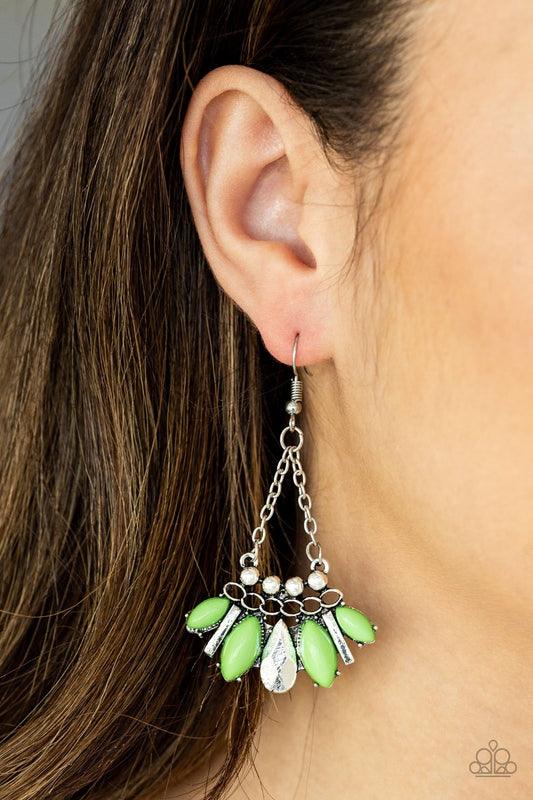 Terra Tribe-green-Paparazzi earrings