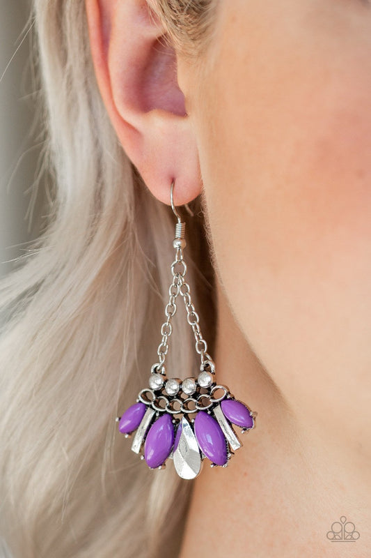 Terra Tribe-purple-Paparazzi earrings