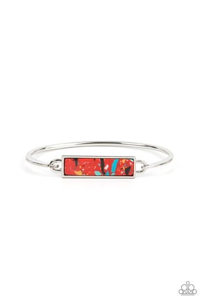 Terrazzo Tarot - red - Paparazzi bracelet