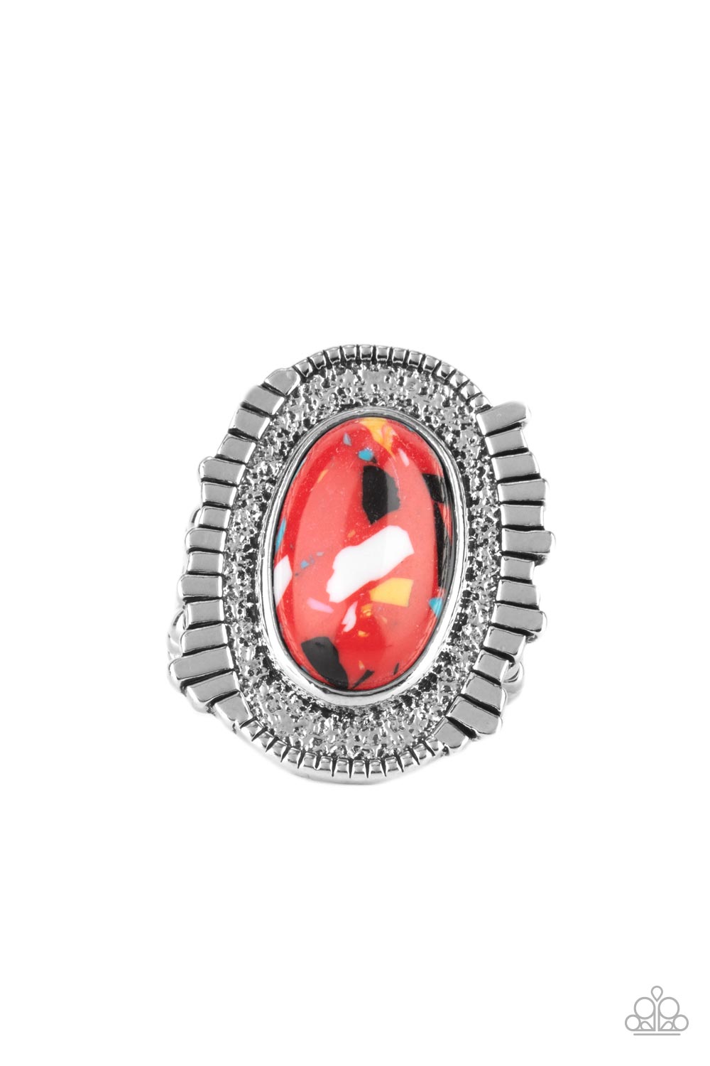 Terrazzo Trendsetter - red - Paparazzi ring