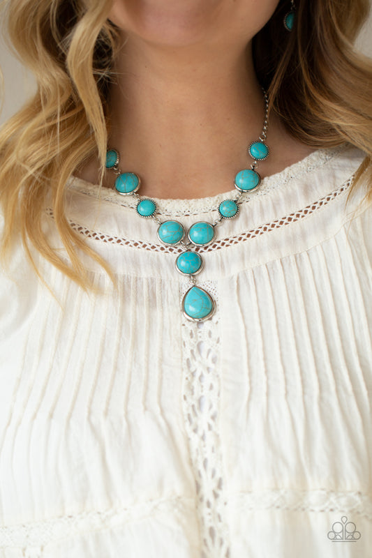 Terrestrial Trailblazer - blue - Paparazzi necklace