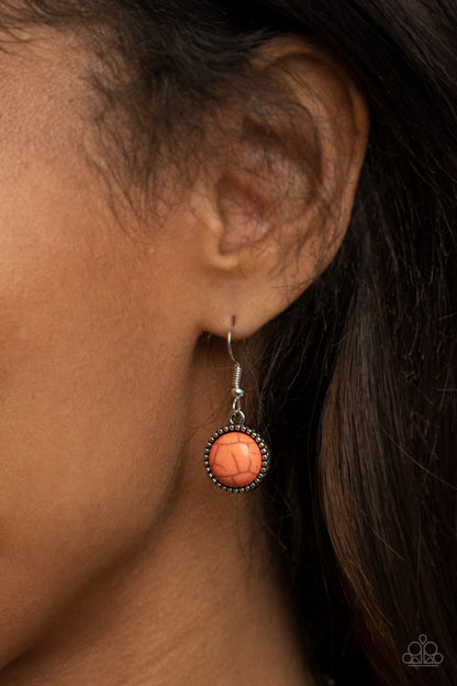 Terrestrial Trailblazer - orange - Paparazzi necklace