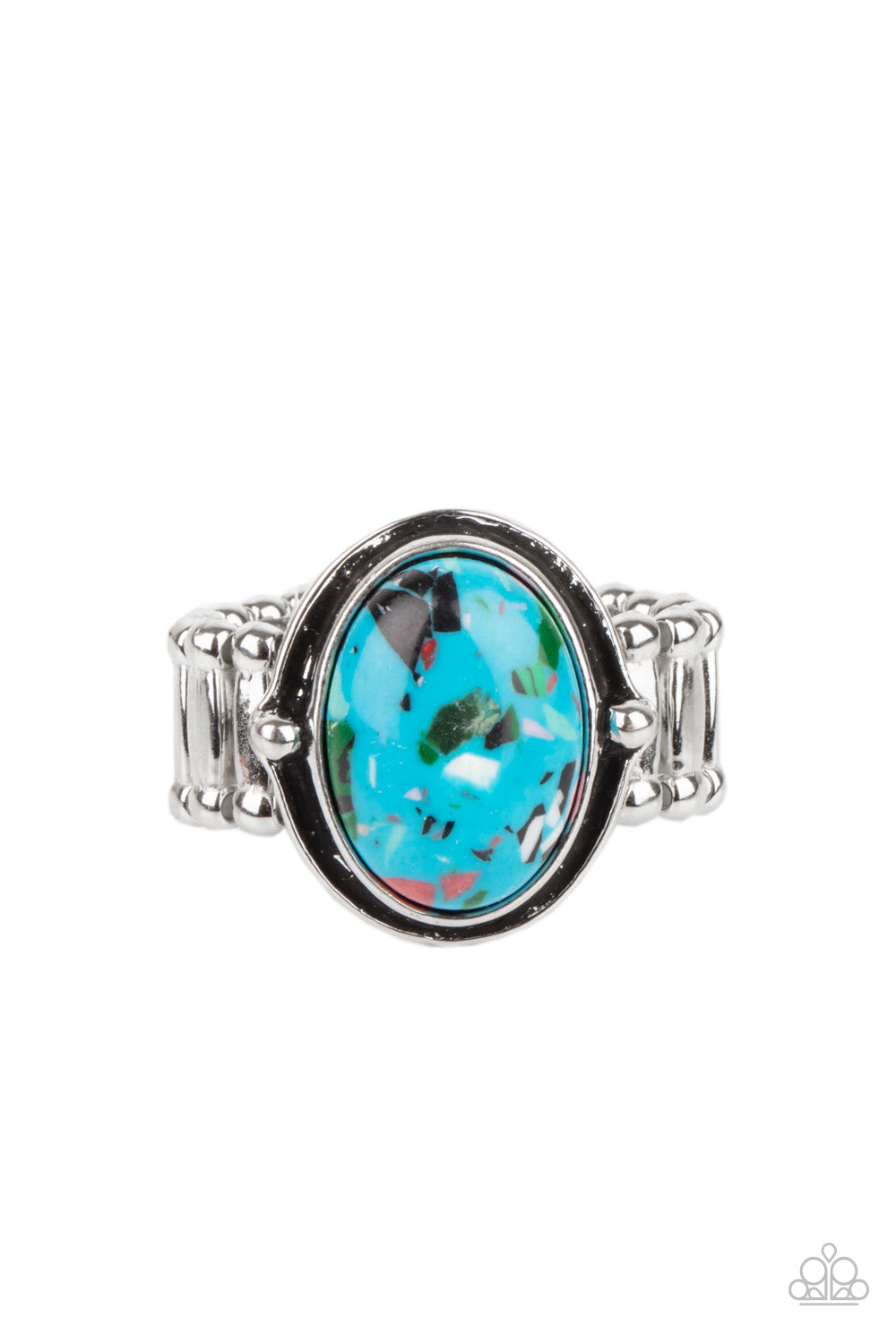 Terrifically Terrazzo - blue - Paparazzi ring