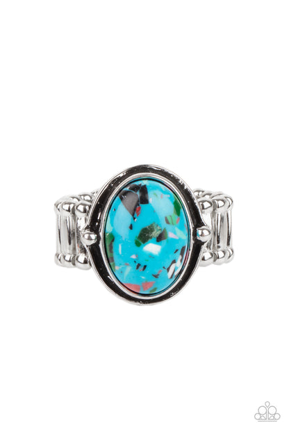 Terrifically Terrazzo - blue - Paparazzi ring