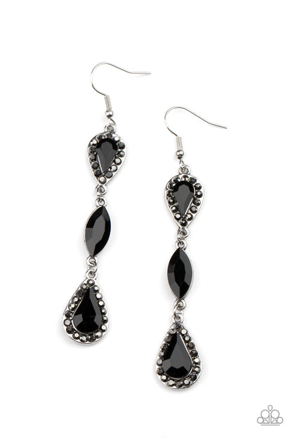 Test of TIMELESS - black - Paparazzi earrings