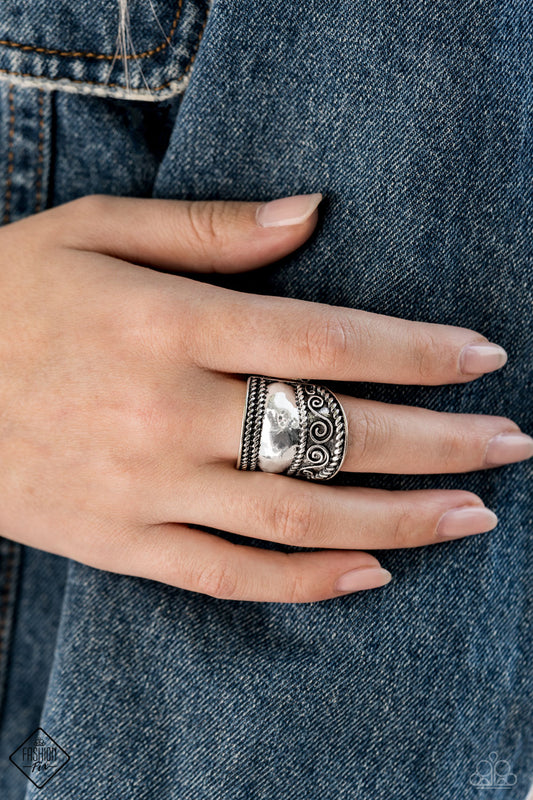 Texture Tantrum - silver - Paparazzi ring