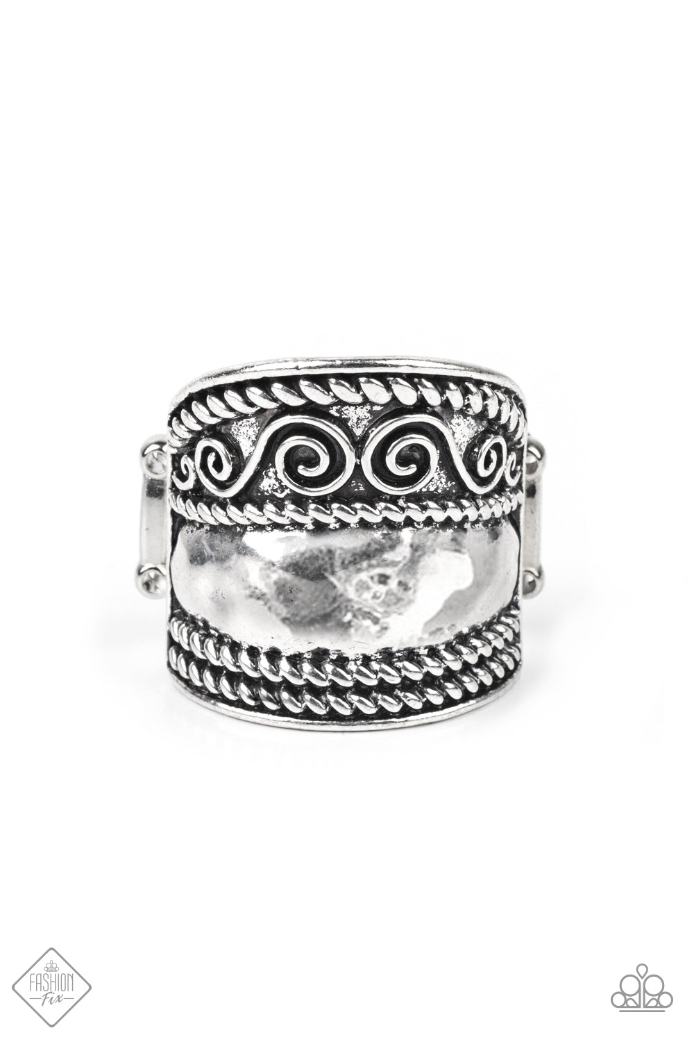 Texture Tantrum - silver - Paparazzi ring