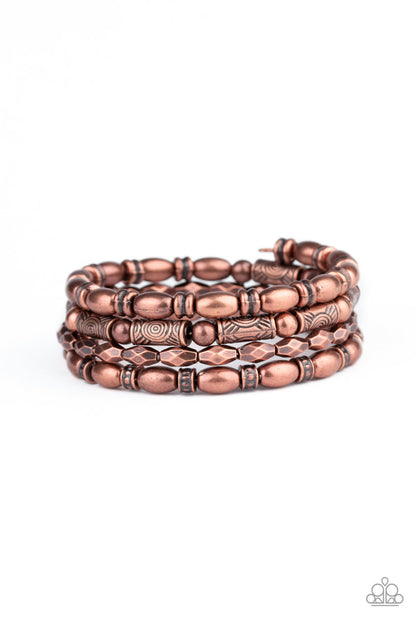 Texture Throwdown - copper - Paparazzi bracelet
