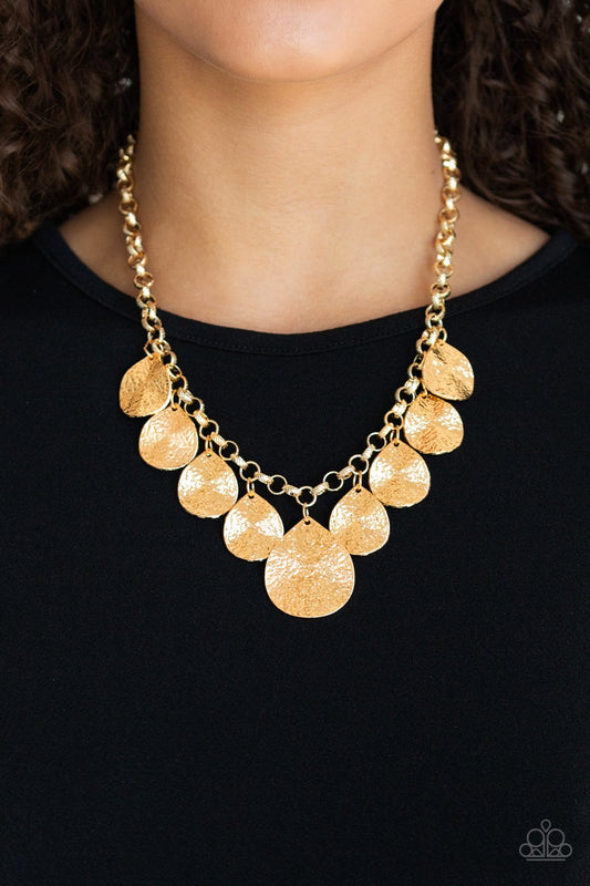 Texture Storm-gold-Paparazzi necklace