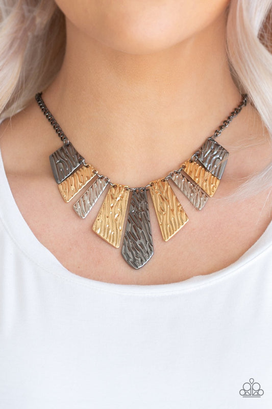 Texture Tigress-multi-Paparazzi necklace