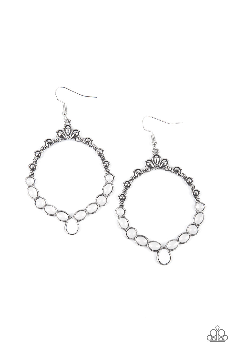 Thai Treasures - white - Paparazzi earrings