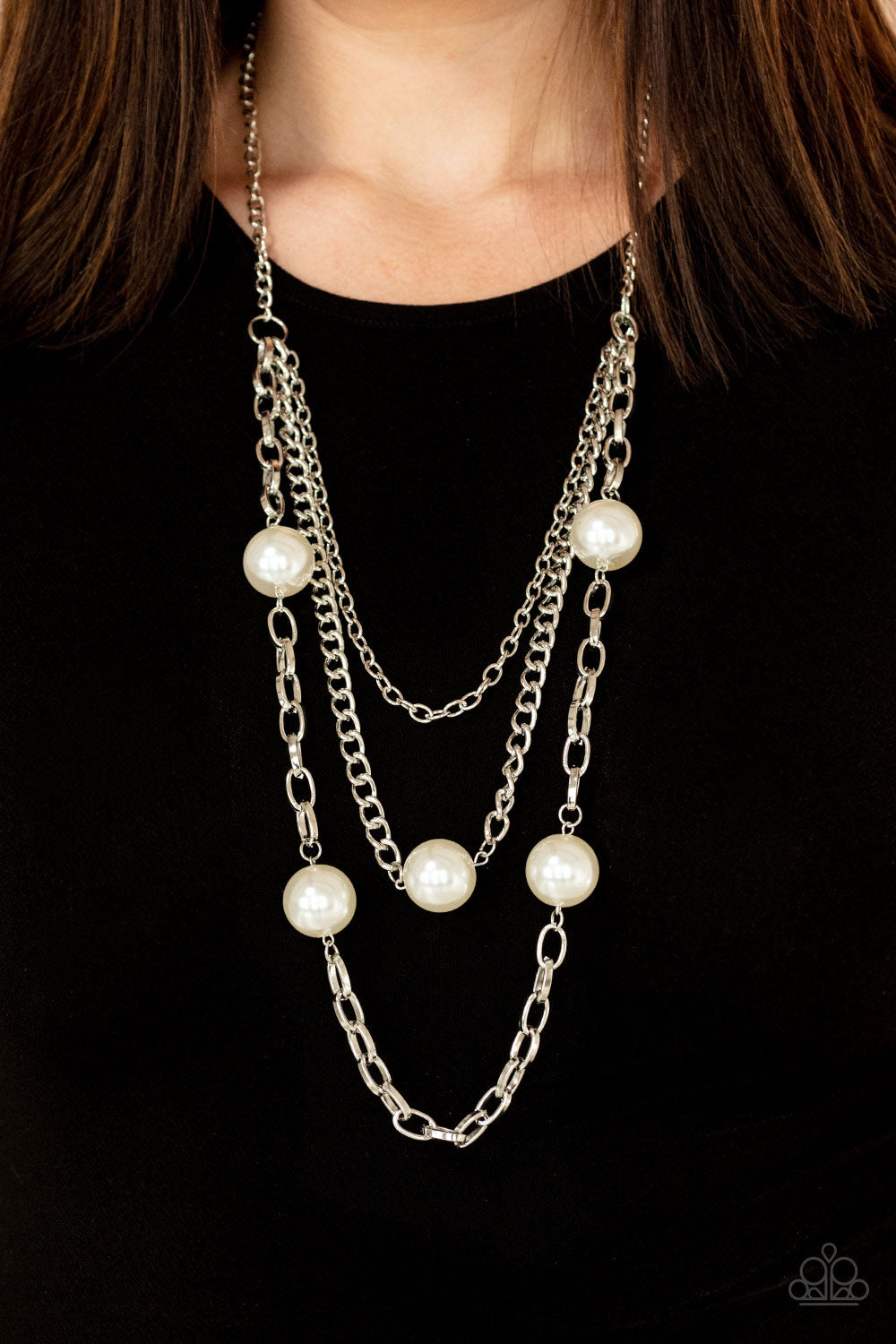 Thanks For The Compliment - white - Paparazzi necklace