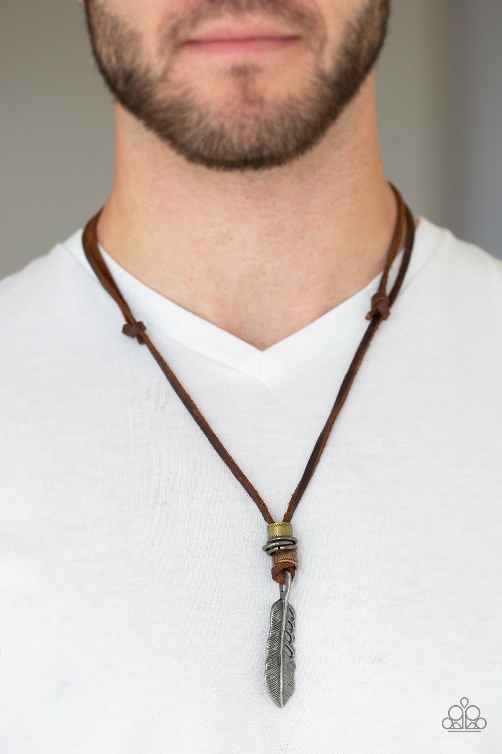 That QUILL Be the Day-brown-Paparazzi Mens necklace