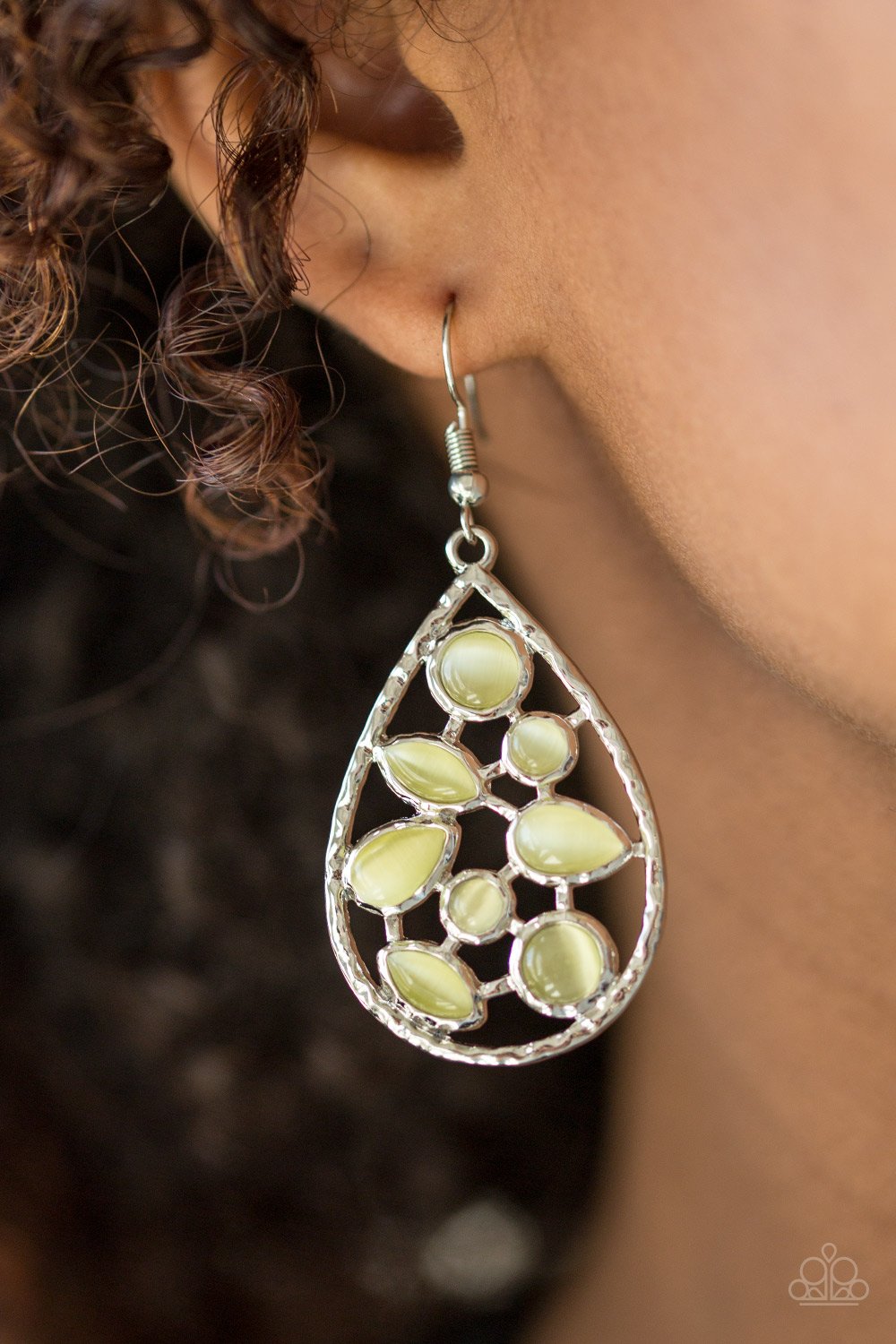 That Thing You DEW-yellow-Paparazzi earrings