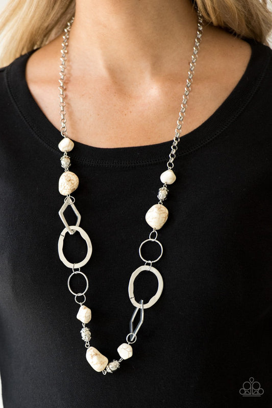 That's TERRA-ific! - white - Paparazzi necklace