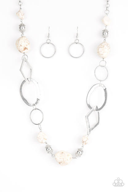 That's TERRA-ific! - white - Paparazzi necklace