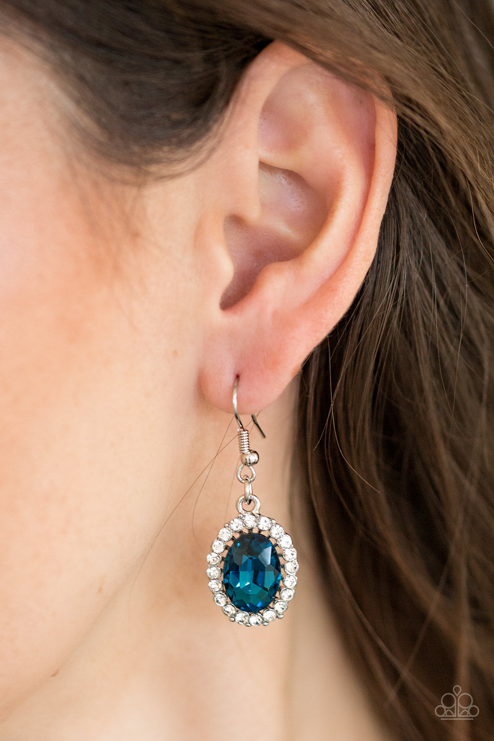 The Fame of the Game - blue - Paparazzi earrings