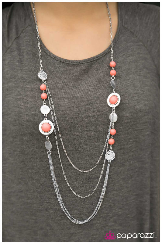 The Great Expedition - Orange - Paparazzi necklace