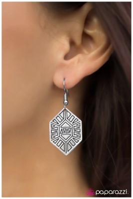 The Lions Den - Silver - Paparazzi earrings