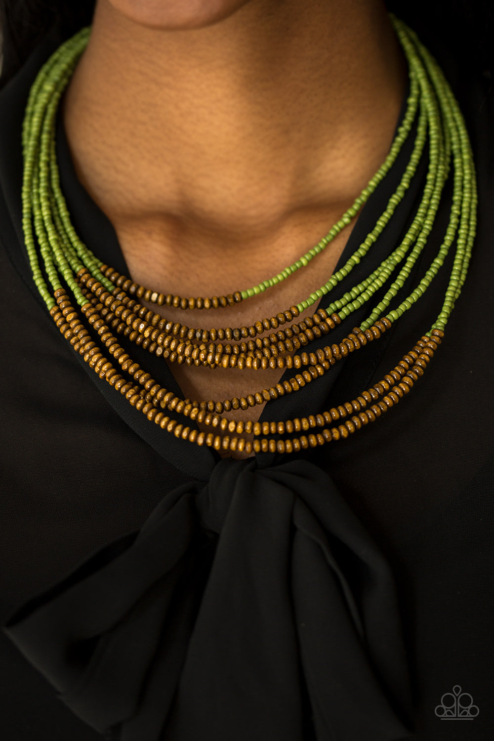 The Savannah Plains - green - Paparazzi necklace