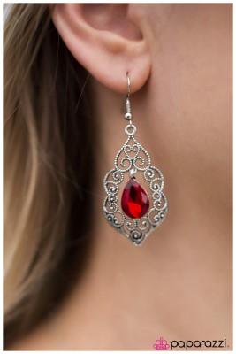 The Selection - Red - Paparazzi earrings