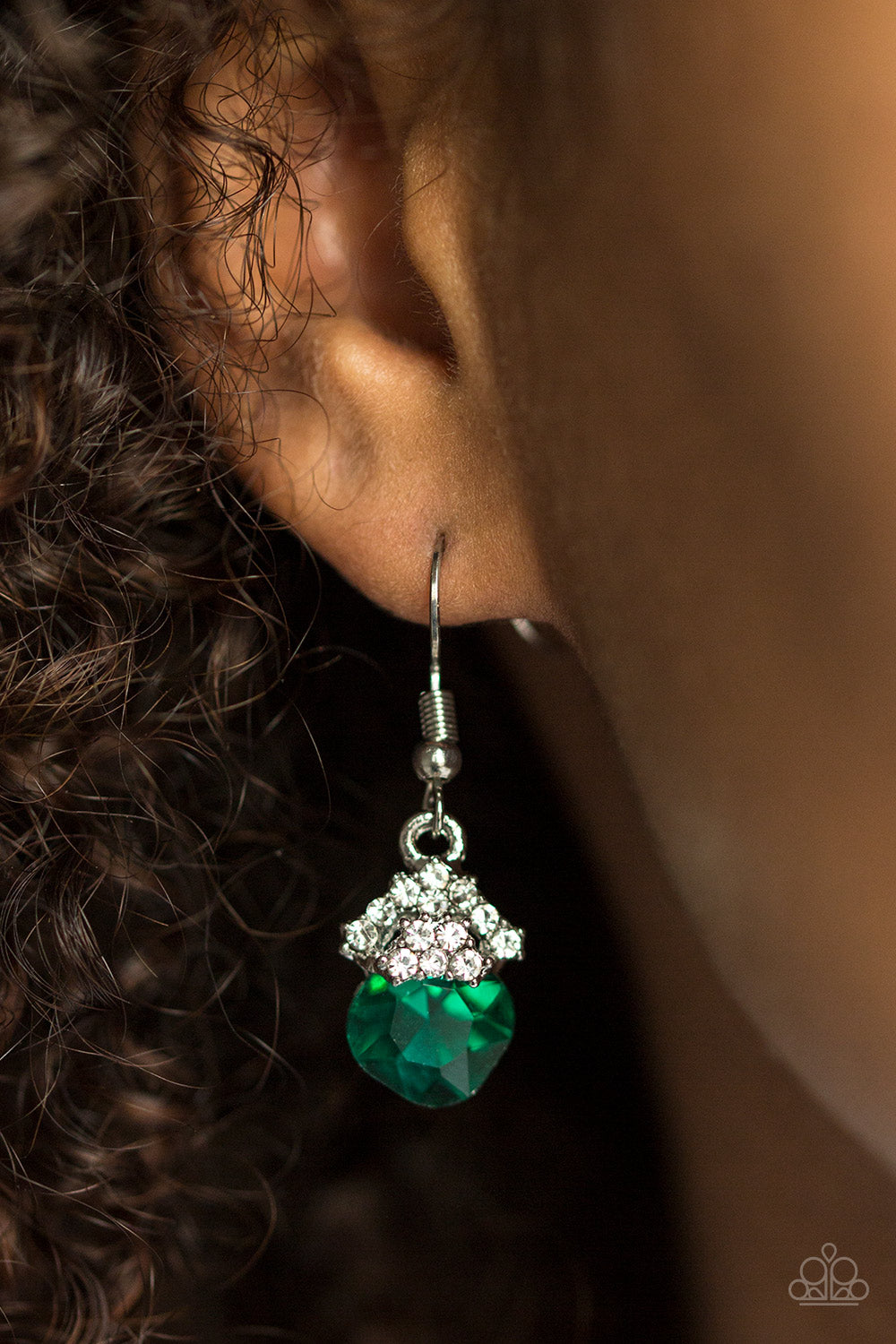 The Show Must Glow On! - green - Paparazzi earrings