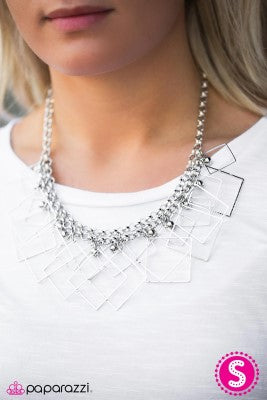 The Square Off - silver - Paparazzi necklace