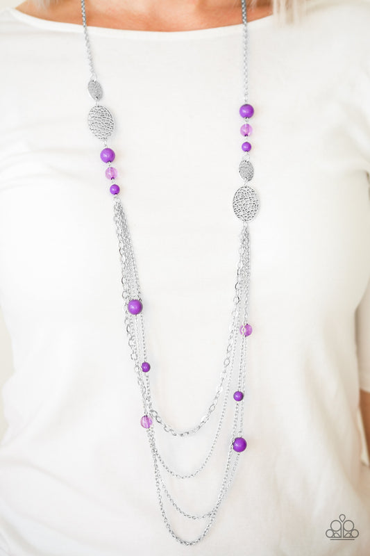 The Summertime of your Life - purple - Paparazzi necklace