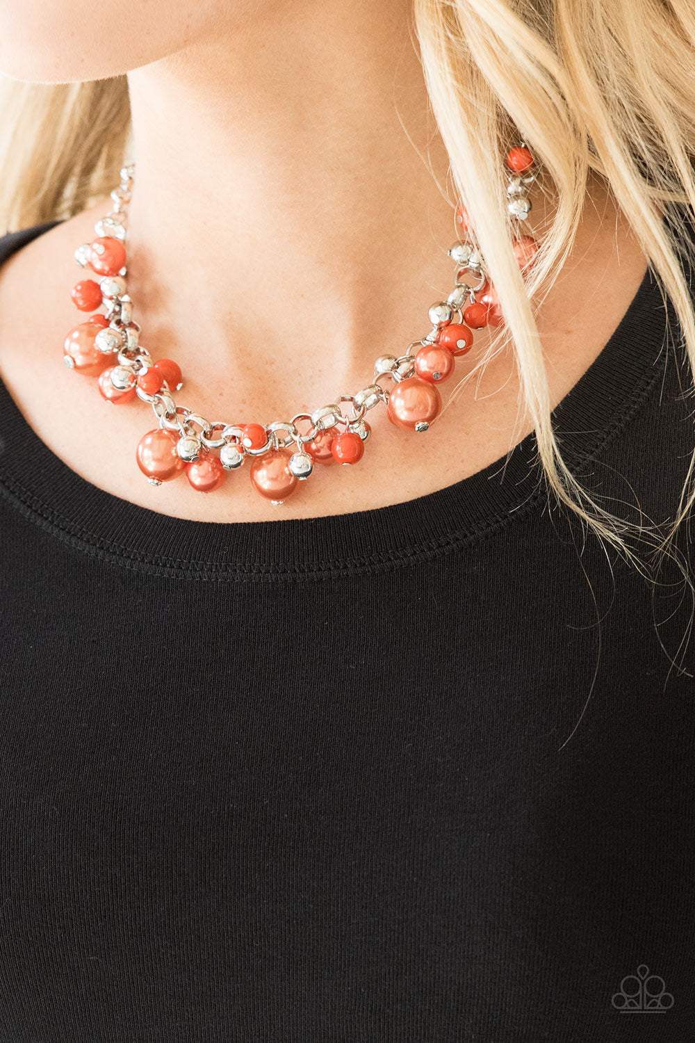 The Upstater - orange - Paparazzi necklace