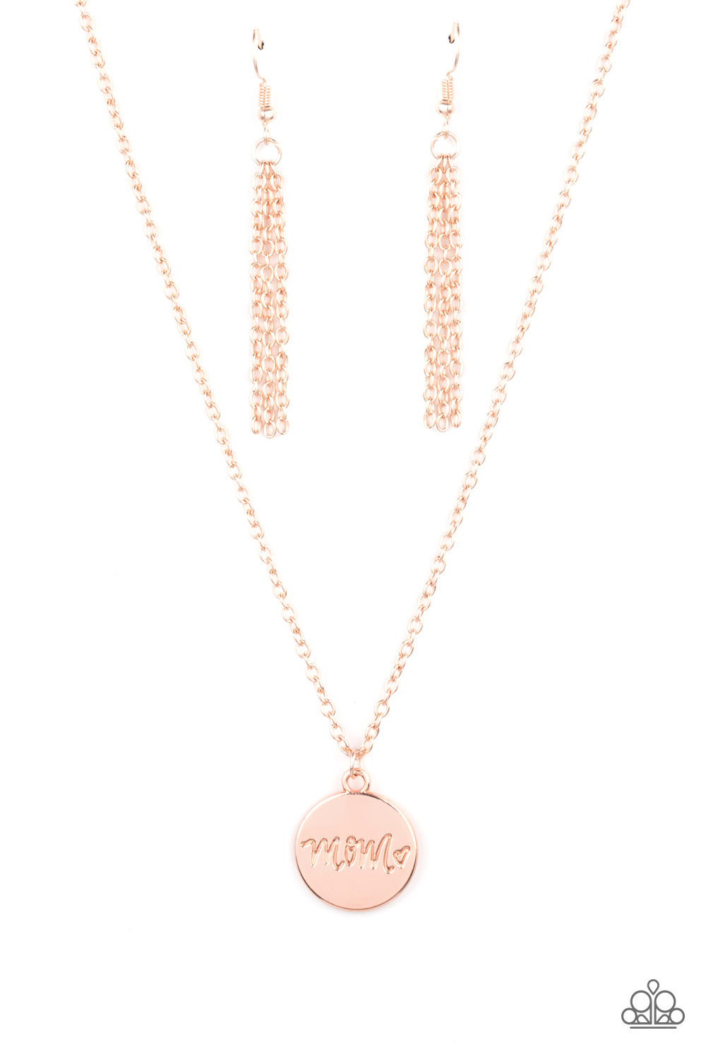 The Cool Mom - rose gold - Paparazzi necklace