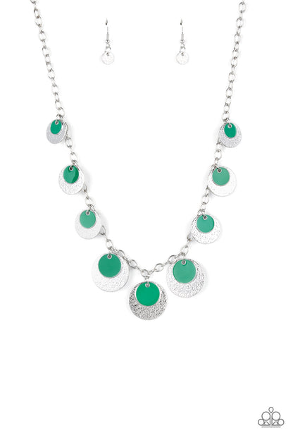 The Cosmos Are Calling - green - Paparazzi necklace