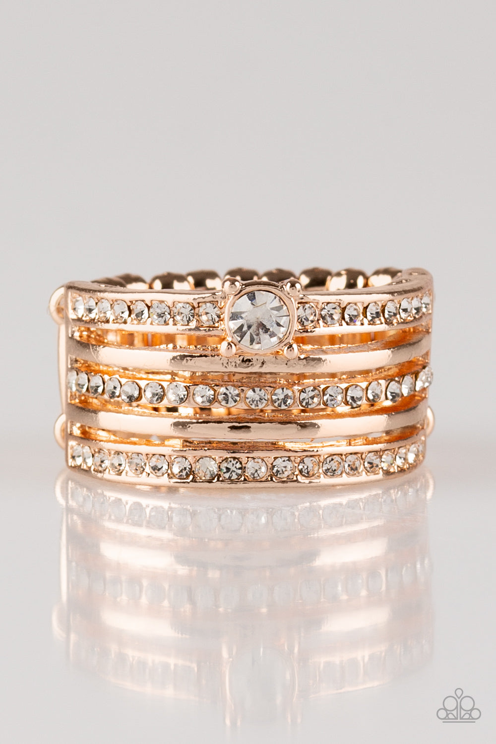 The Dealmaker - rose gold - Paparazzi ring