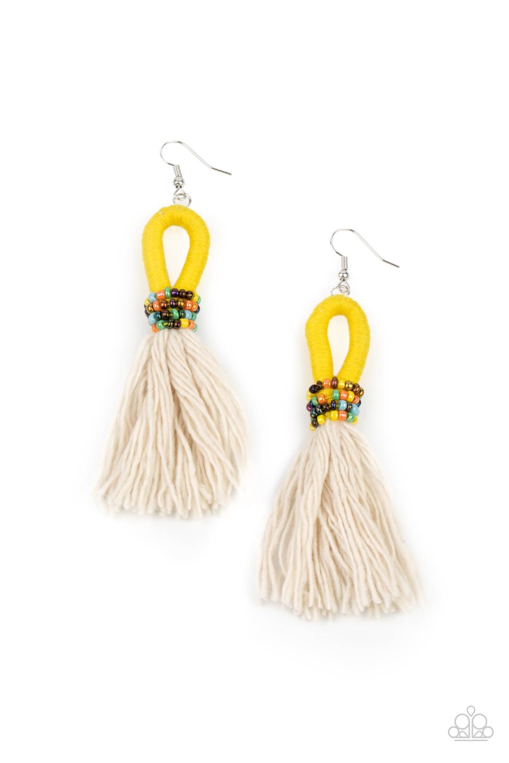 The Dustup - yellow - Paparazzi earrings