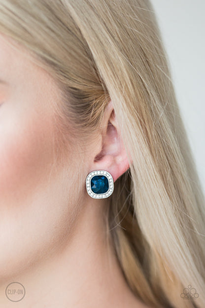 The Fame Game - blue - Paparazzi CLIP ON earrings