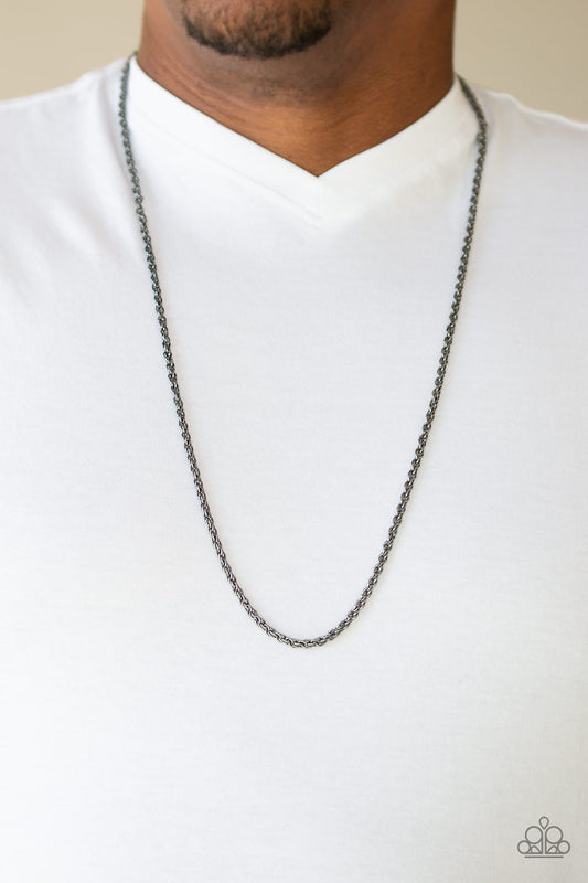 The Go To Guy - black - Paparazzi mens necklace