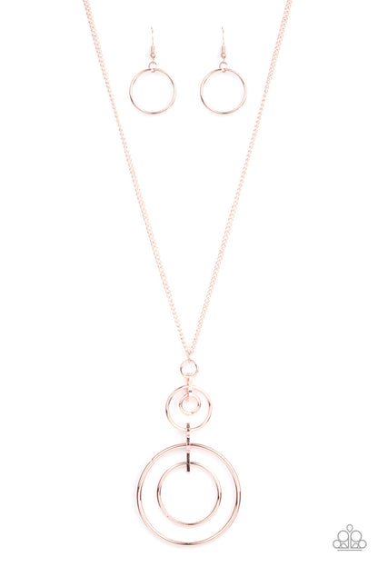 The Inner Workings - rose gold - Paparazzi necklace