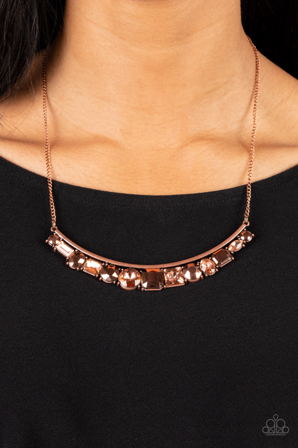 The Only SMOKE-SHOW in Town - copper - Paparazzi necklace