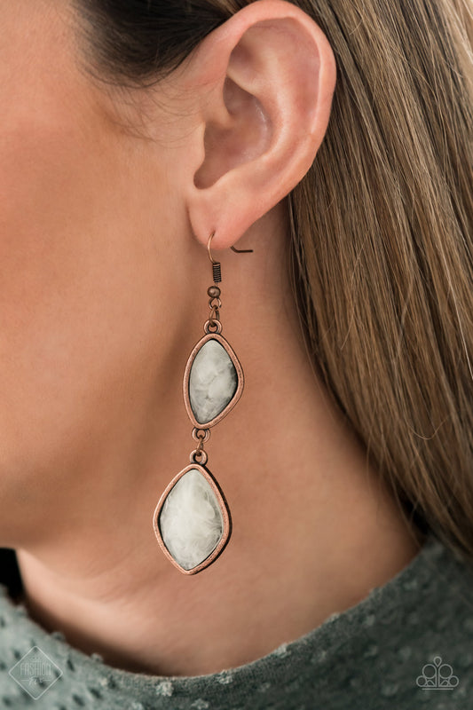 The Oracle Has Spoken - copper - Paparazzi earrings