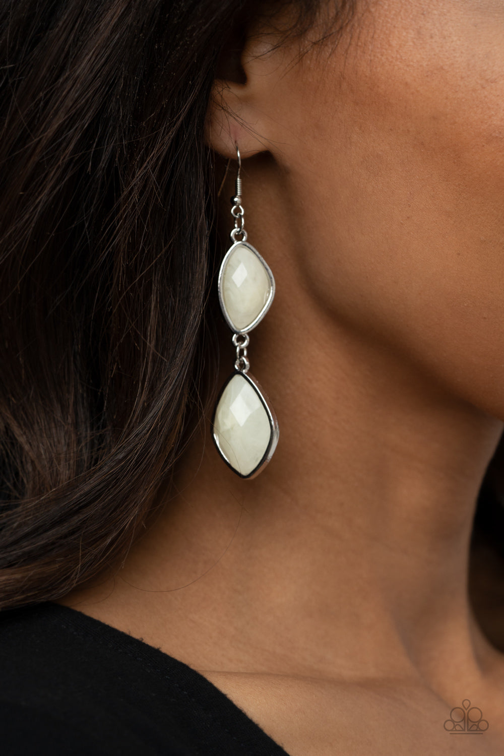 The Oracle Has Spoken - white - Paparazzi earrings