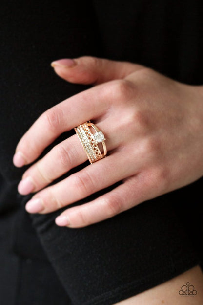 The Overachiever - rose gold - Paparazzi ring