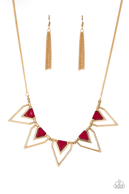 The Pack Leader - red - Paparazzi necklace